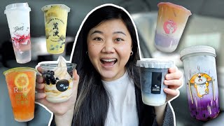 Trying NEW Boba Shops in the Bay Area BOBA SOFT SERVE Corgi Boba Cups  more [upl. by Naimed804]