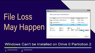 Fix Windows Cant be installed on drive 0 partition error while install windows 10 [upl. by Seidler547]