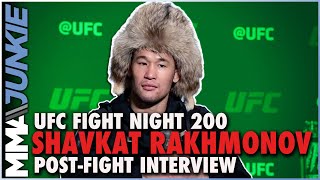 Shavkat Rakhmonov now 150 calls out Michel Pereira  UFCVegas47 [upl. by Nylcaj]