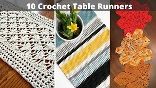 10 Fabulous Crochet Table Runners [upl. by Enelime91]