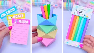 Easy paper craft ideas  Paper crafts DIY  School supplies  Back to school  Miniature crafts [upl. by Doran]