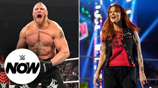 Brock Lesnar and Lita return to prepare for Elimination Chamber WWE Now Feb 14 2022 [upl. by Ralip]