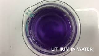 Alkali Metals React with Water in Universal Indicator [upl. by Akimal111]