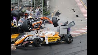 Macau Grand Prix 2018 F3 accident Sophia Flörsch [upl. by Dominick]