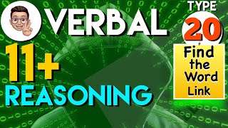 11 Plus Verbal Reasoning  VR Type 20  Find the word link  Lessonade [upl. by Willetta903]