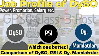 Job Profile Deputy Section Officer DySO I Basic Comparison in DYSO PSI amp Deputy Mamlatdar [upl. by Idnal]