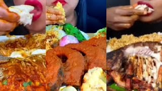 MUKBANGERS stella  zakia ashifa chicken leg piece aejeong ASMR  ASMR 🐟 DESI food compilation [upl. by Raynard461]