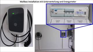 VW ID Charger Wallbox Installation mit Unterverteilung und Energy Meter [upl. by Sileray]