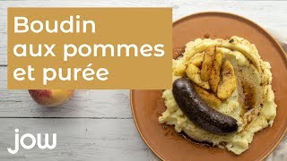 Recette de boudin aux pommes et purée maison [upl. by Tristram350]