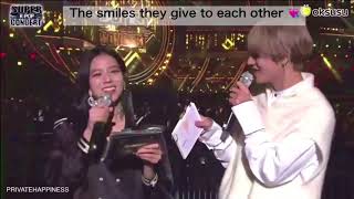 BTS Taehyung and BLACKPINK Jisoo cute MC moments Vsoo [upl. by Terrence]