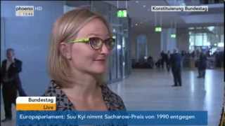 Bundestag Franziska Brantner Grüne im Interview am 22102013 [upl. by Ihteerp81]