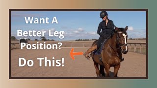 Horse Riding Lessons  How To Get A Good Leg Position [upl. by Yaluz]