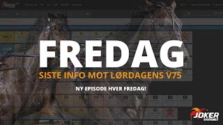 FREDAG  V75 Jarlsberg travbane lørdag 06juli [upl. by Hammerskjold]