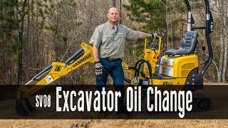 YANMAR ACADEMY SV08 Excavator OIL CHANGE [upl. by Hayley406]