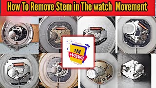 How To Remove Stem in The Watch Common Movement  Watch Repair Channel  SolimBD [upl. by Gillead]