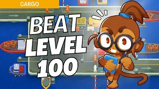 How to Beat Level 100 Hard on Cargo  BTD6 Strategy [upl. by Amehsat]