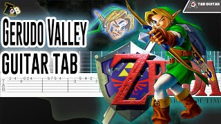 GERUDO VALLEY  Legend of Zelda Ocarina of Time Guitar Tab Tutorial [upl. by Yatnoj]