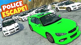 20 Police Cars Chase Suspects Down a Mountain in BeamNG Drive Mods [upl. by Orland]