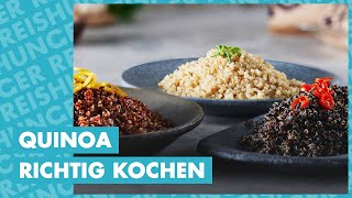 Quinoa richtig kochen amp zubereiten 🥣 SchrittfürSchrittAnleitung [upl. by Shirah]