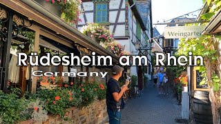 Rüdesheim am Rhein Germany walking tour 2022  walk in the city [upl. by Atronna]