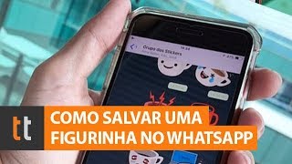 Como salvar figurinhas stickers de outras pessoas no WhatsApp [upl. by Mcfarland]