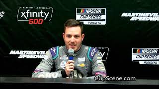 NASCAR at Martinsville Speedway Oct 2021 Alex Bowman post race [upl. by Yesdnyl]