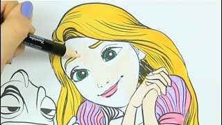 Pittura Rapunzel  Piccole mani Disegni Da Colorare [upl. by Ultann]