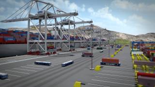 TBA Container Terminal Simulation [upl. by Fotzsyzrk665]