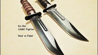 KaBar USMC knife Real vs Fake [upl. by Lyons]