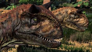 2 Carnotaurus amp 2 Majungasaurus Breakout amp Fight  Jurassic World Evolution Mods 4K 60FPS [upl. by Eislrahc772]