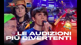 LE 5 AUDIZIONI PIÙ ASSURDE E DIVERTENTI DI X FACTOR 2019 [upl. by Enilrek]