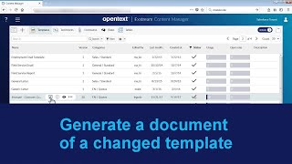 Generate a document from a changed template  OpenText Exstream for Salesforce 163 [upl. by Reynard]