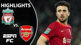 Liverpool vs Arsenal highlights First leg finishes 00 despite Xhaka red card  Carabao Cup [upl. by Cheffetz272]