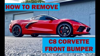 C8 Corvette Front Bumper Removal [upl. by Brote782]