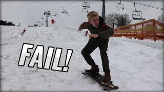 Mit dem LONGBOARD die SKIPISTE runter FAIL [upl. by Daenis]