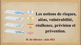 Les notions de risques aléas vulnérabilité résilience prévision et prévention [upl. by Neelyk]