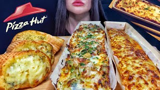 PIZZA HUT FOOTLONG LASAGNA  CREAMY PASTA  MUKBANG ASMR  EATING SOUNDS [upl. by Harutek672]