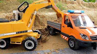 Bibo toys have fun Story with Excavator and Dump Truck Sand [upl. by Rotman]