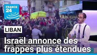 Liban  Israël annonce des frappes plus étendues • FRANCE 24 [upl. by Witha]