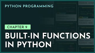 BuiltIn Functions in Python  Chapter9  Python Programming  nesoacademyorg [upl. by Baskett]