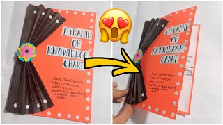 How to make a EASY BOOKLET for school projectstaple FREE BOOKLET With Design Ideas [upl. by Eisak]