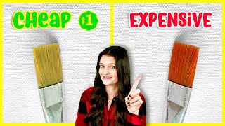 Cheap vs Expensive Acrylic Paint BRUSHES 🎨 Painting Tips for Beginners [upl. by Ellehcar]