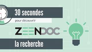 30 secondes pour découvrir Zeendoc  la recherche [upl. by Ahtilat]