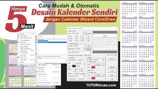 Cara Mudah Otomatis Desain Kalender Sendiri Setiap Tahunnya di CorelDraw Hanya 5 Menit [upl. by Jacoba]