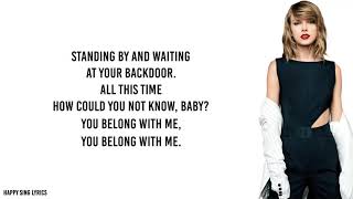 YOU BELONG WITH ME  TAYLOR SWIFT Lyrics [upl. by Htenek]