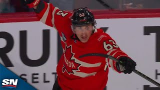 Brad Marchand Buries Beautiful Feed From Brayden Point vs Sweden [upl. by Bobbie]