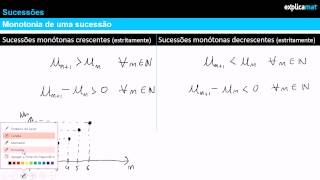 Sucessões Monótonas Crescentes Decrescentes [upl. by Aicillyhp]