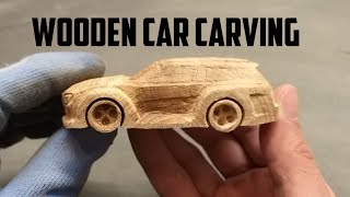 Woodworking Project How to make a DIY Tiny Wooden Car with Wood carving Powertools from Scratch [upl. by Eilram]