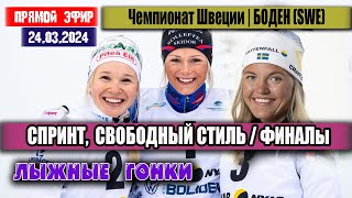 ЛЫЖНЫЕ ГОНКИ СПРИНТ  ФИНАЛЫ Свободный стиль  ЧЕМПИОНАТ ШВЕЦИИ 24032024 [upl. by Carhart260]