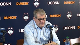 Geno Auriemma Press Conference Senior Night [upl. by Aikemehs336]